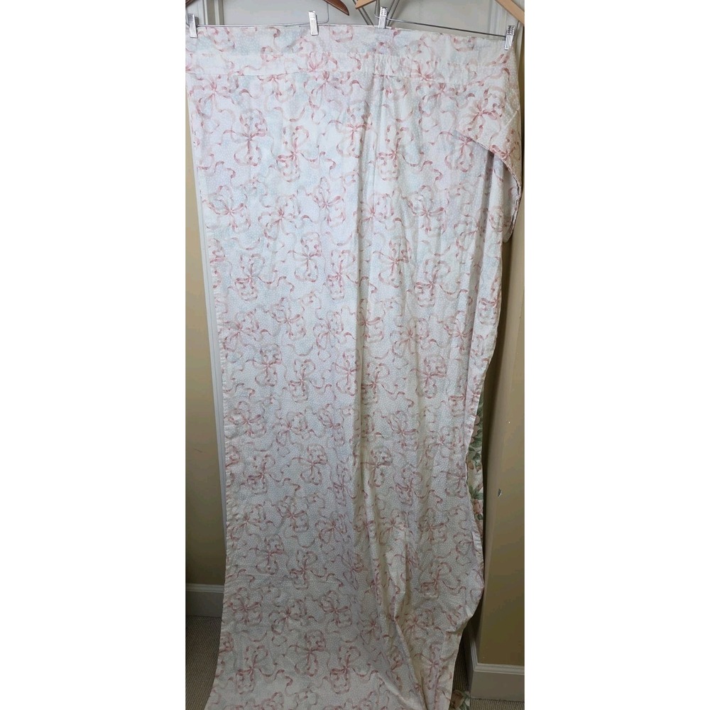 Vintage 80 90s Cottagecore Grandmillennial Floral Drapes Pink Bow Ribbons Chintz - Picture 4 of 9